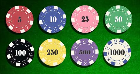 Quais são as diferentes cores de fichas de poker a pena